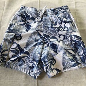 Joe Boxer Mens Size L Swim trunks Shorts w/ Skulls